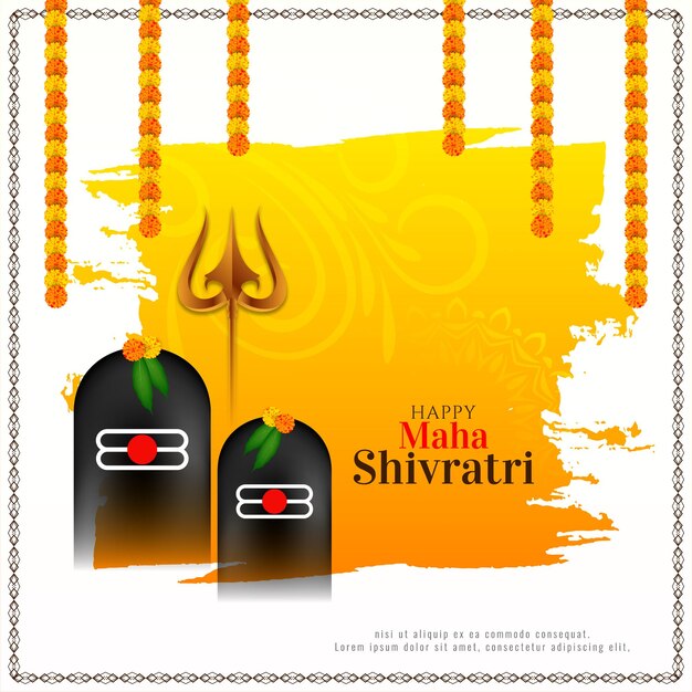 Happy Maha Shivratri festival celebration mythological background vector