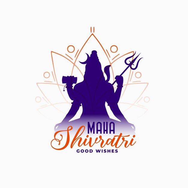 Happy maha shivratri festival of lord shiva greeting background