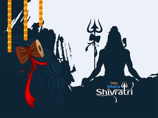 해피 마하 shivratri 힌두교 전통 축제 배경