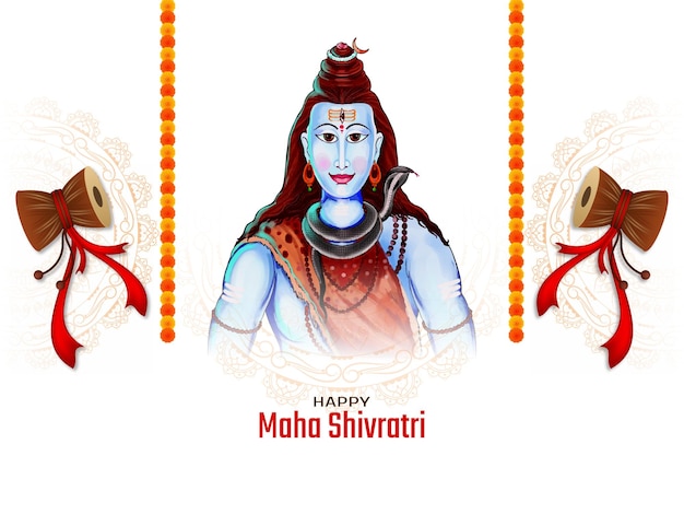 Happy maha shivratri indian festival religious background