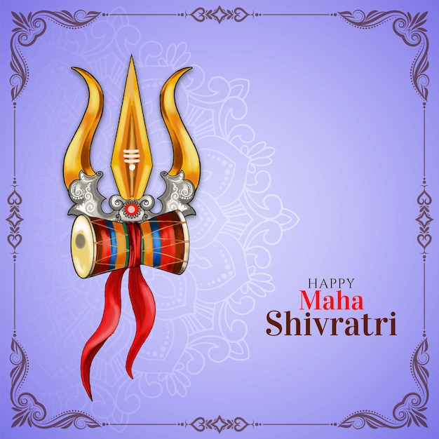 Free vector happy maha shivratri indian religious festival background