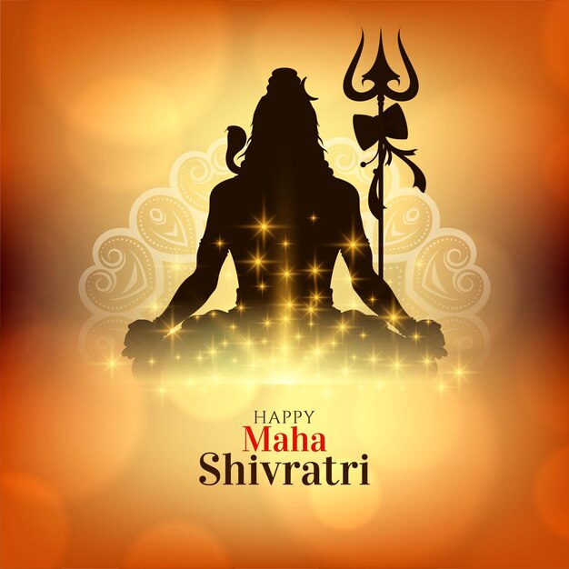 Счастливой Маха Шиватри, поклонение богу Шиве, религиозный индийский фестиваль.