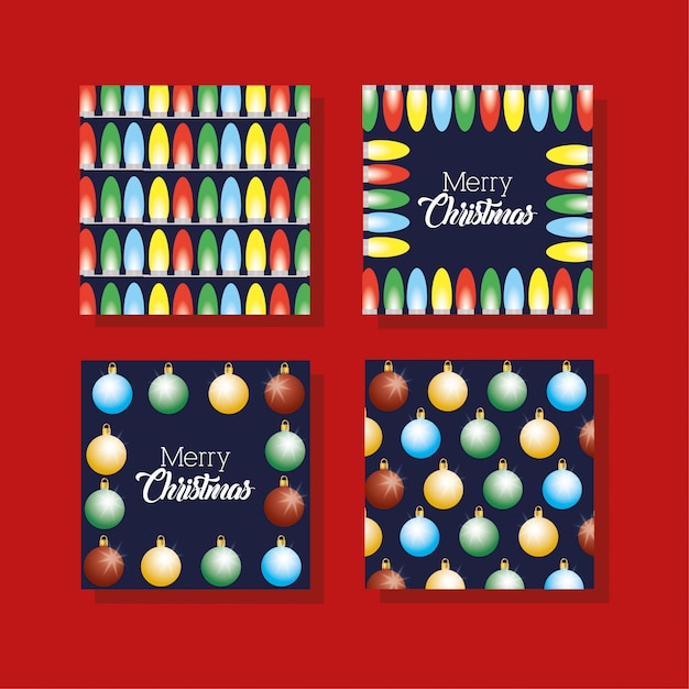 Happy merry christmas bundle of cards