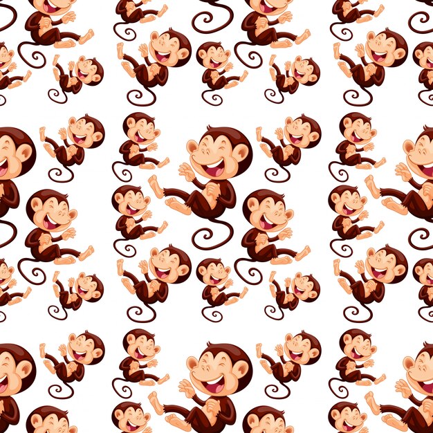 행복 한 원숭이 원활한 패턴