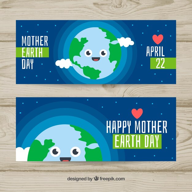 happy mother earth day banners
