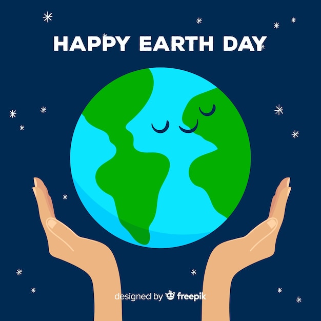Happy mother earth day hand drawn background