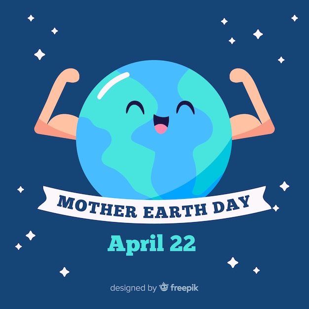 Happy mother earth day hand drawn background