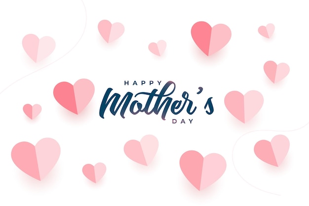 Happy mother's day floating hearts social post design