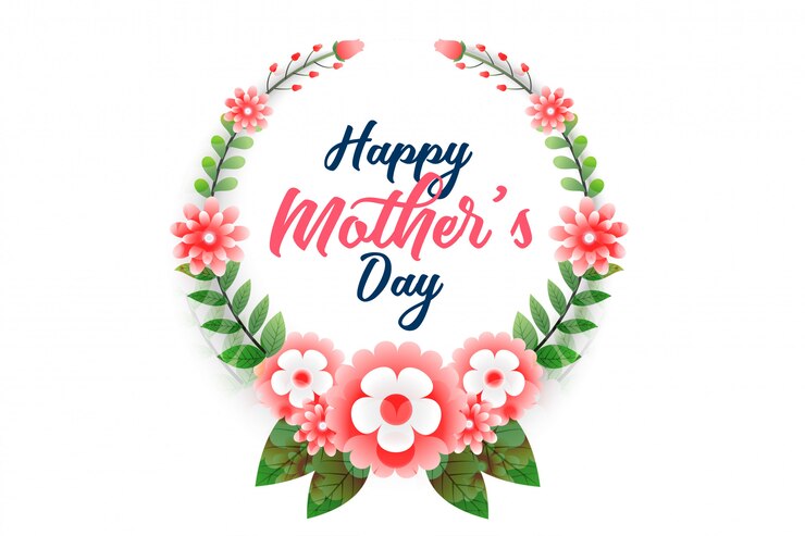 Free Vector happy mother's day flower background
