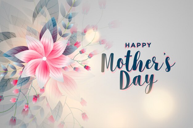 Happy mother's day flower greeting background