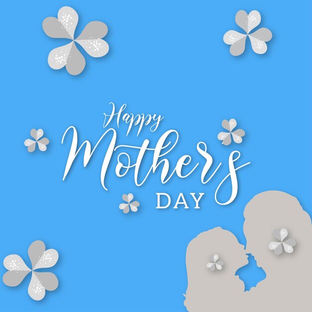 Happy Mother's Day Greetings Background Social Media Design Banner Free Vector