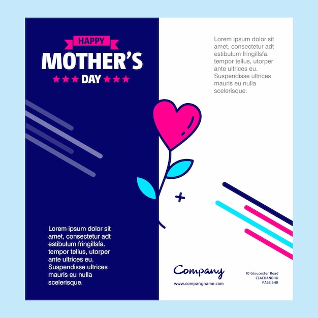 Free vector happy mother's day greetings card