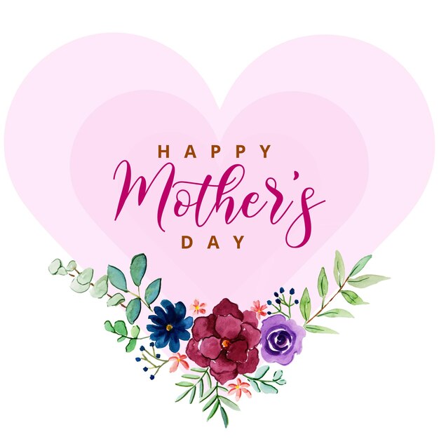 Happy mother's day greetings purple blue background social media design banner free vector