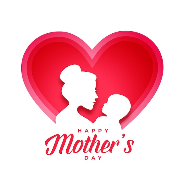 Happy mother's day heart lovely background