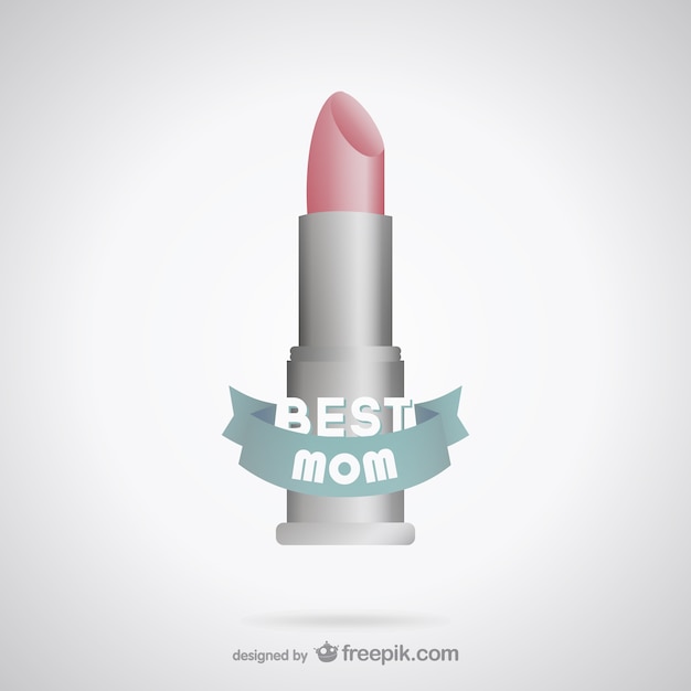 Free vector happy mother's day lipstick design