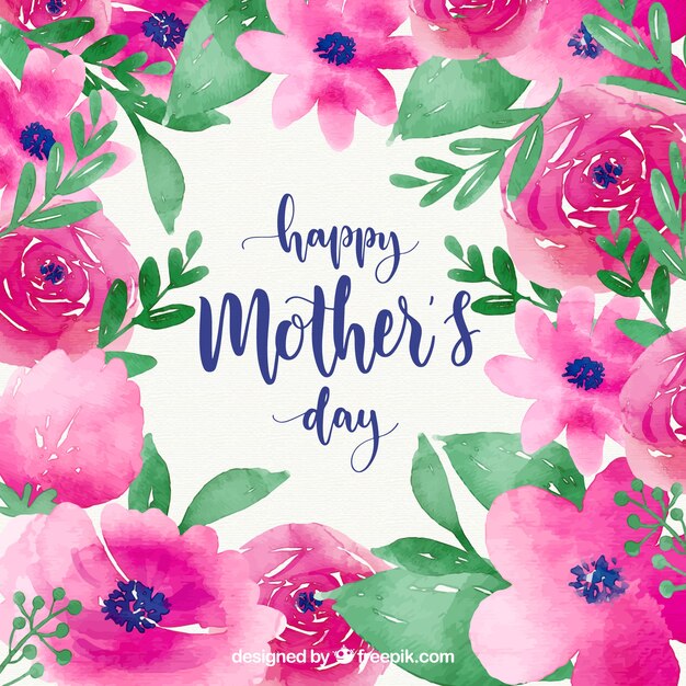 Happy mother's day watercolour background