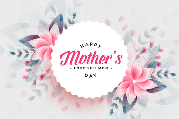 Free vector happy mothers day beautiful flower background