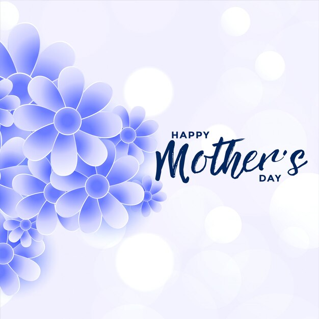 Happy mothers day blue flower decoration background