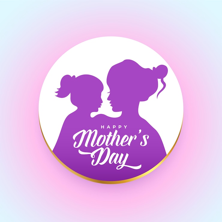 मुफ़्त वेक्टर happy mothers day celebration background with mom and child relation