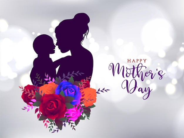 Free vector happy mothers day celebration decorative background