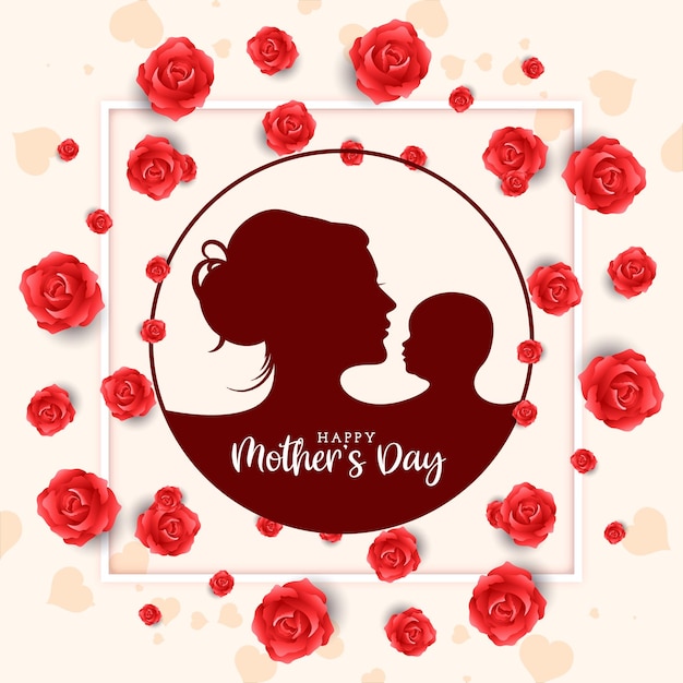 Happy mothers day celebration greeting background design
