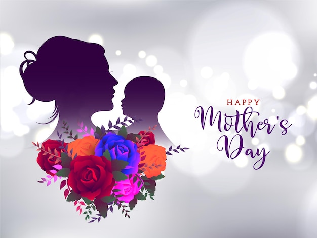 Free Vector | Happy Mothers day celebration greeting background design