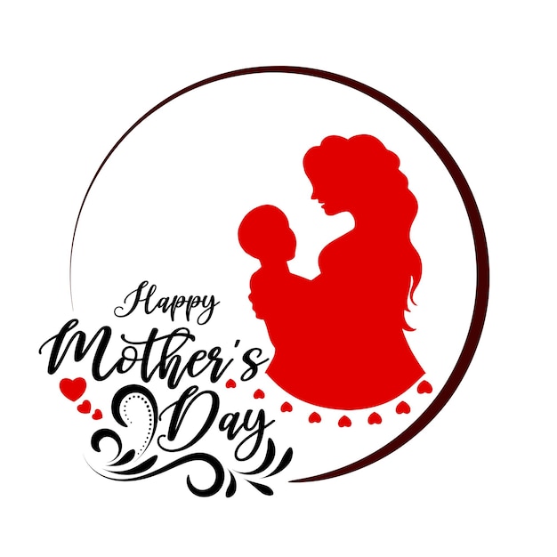 Free vector happy mothers day celebration greeting stylish background design