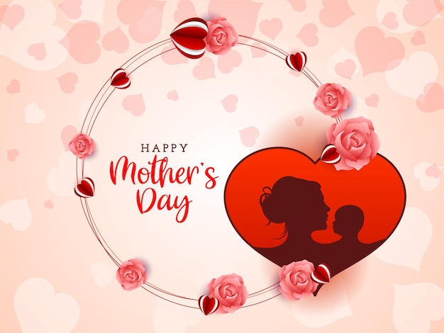 Happy Mothers day decorative elegant background design