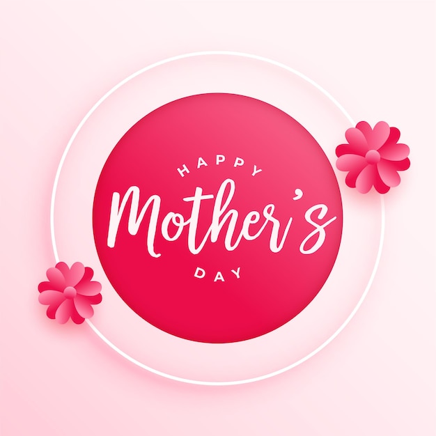 Free vector happy mothers day flower card design