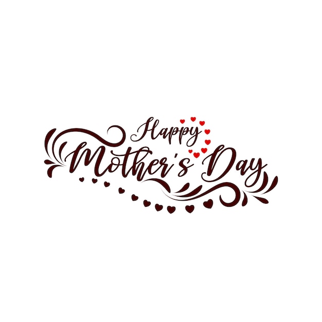 Free vector happy mothers day greeting beautiful text design background