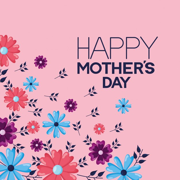 Happy mothers day greeting card