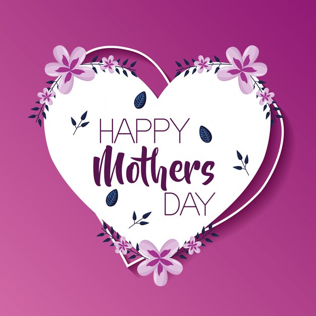 Happy mothers day greeting card