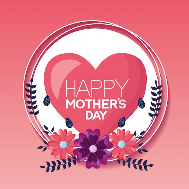 Free vector happy mothers day greeting card