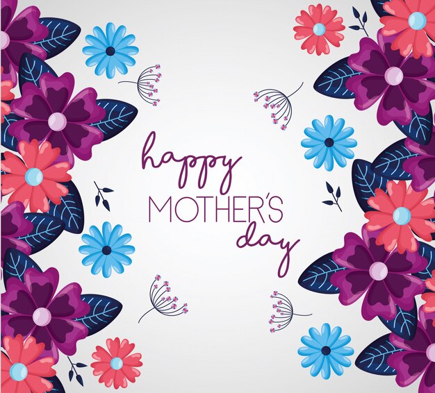 Happy mothers day greeting card