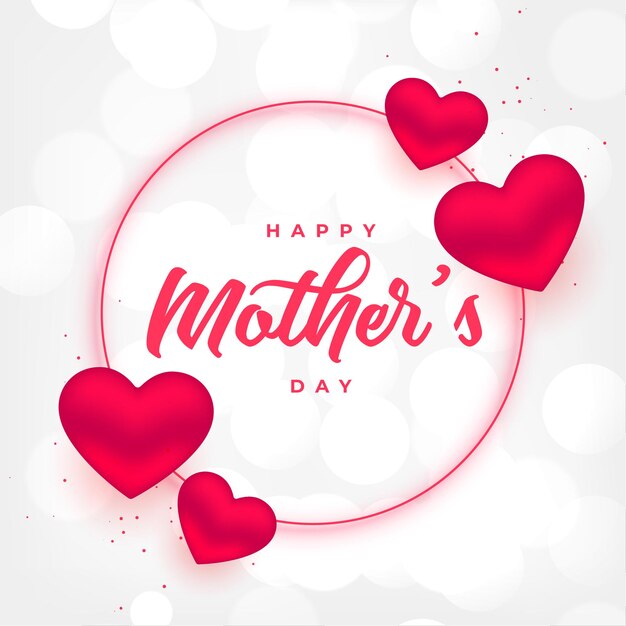 Happy mothers day heart frame background