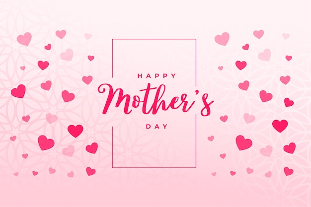 Happy mothers day hearts background