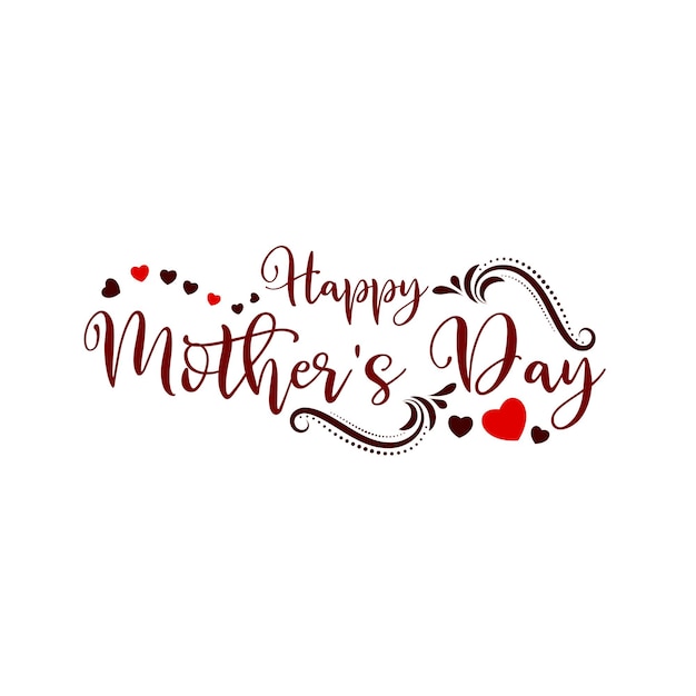 Free vector happy mothers day modern text design decorative background