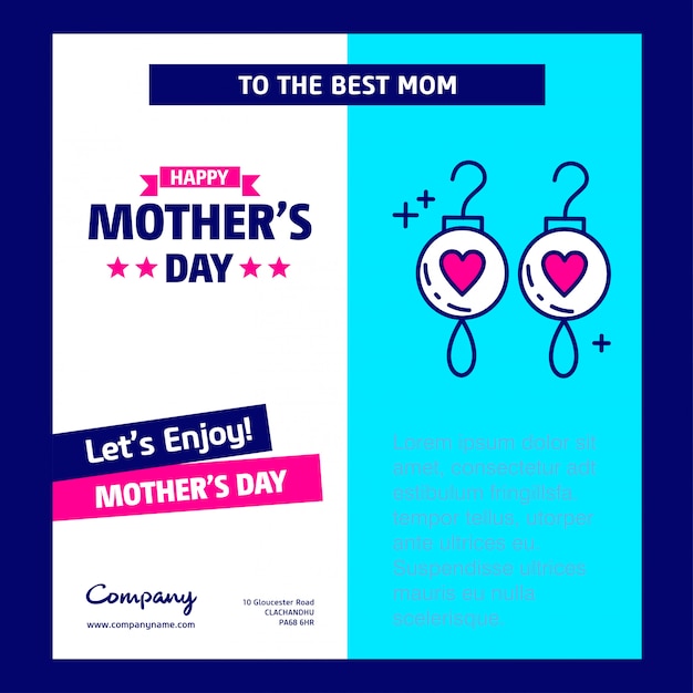幸せな母親の日のポスター