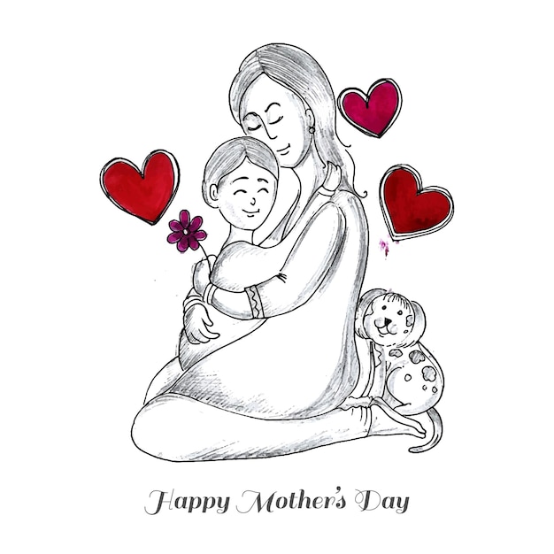 Top more than 81 mother baby drawing latest - xkldase.edu.vn