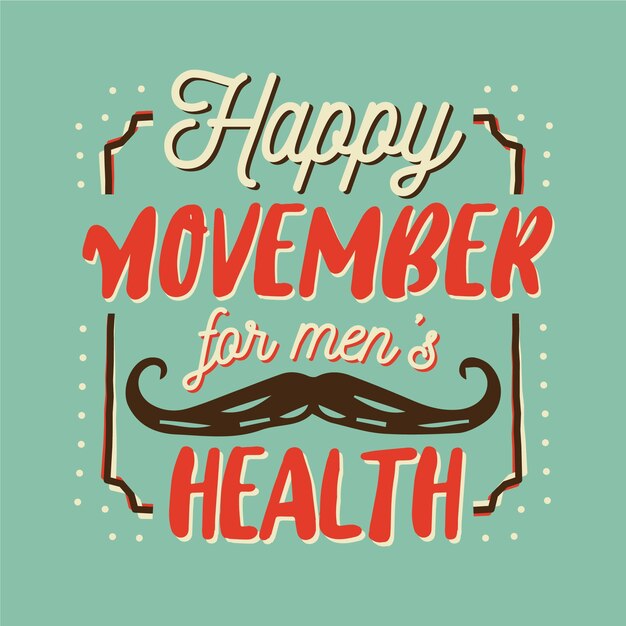 Happy Movember надписи фон