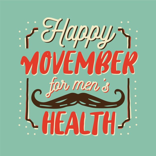 Happy movember lettering background