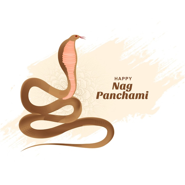 Happy nag panchami indian festival card design