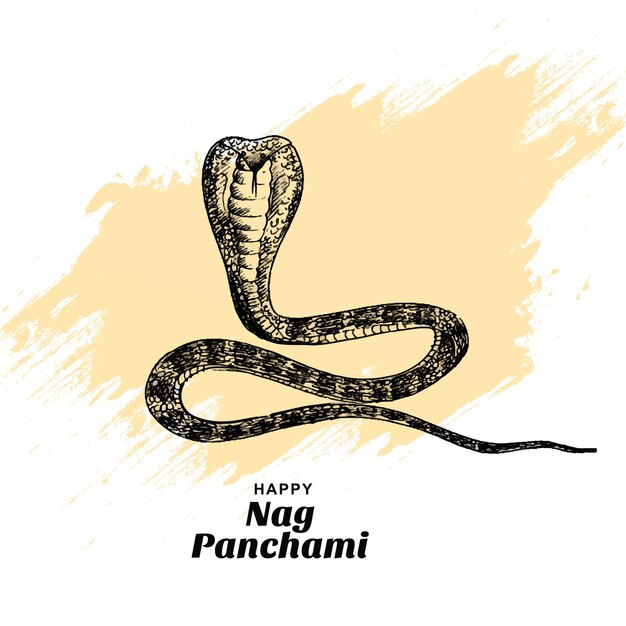 Дизайн карты индийского фестиваля happy nag panchami