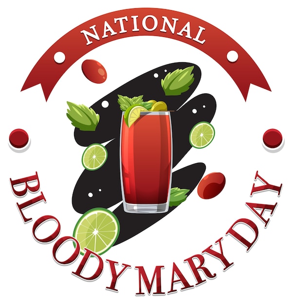 Happy national bloody mary day icon