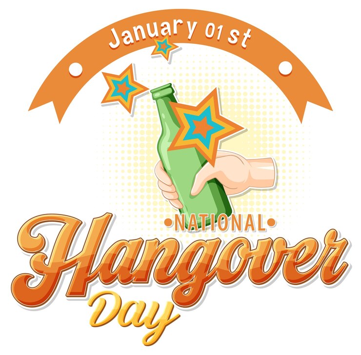 Free Vector happy national hangover day
