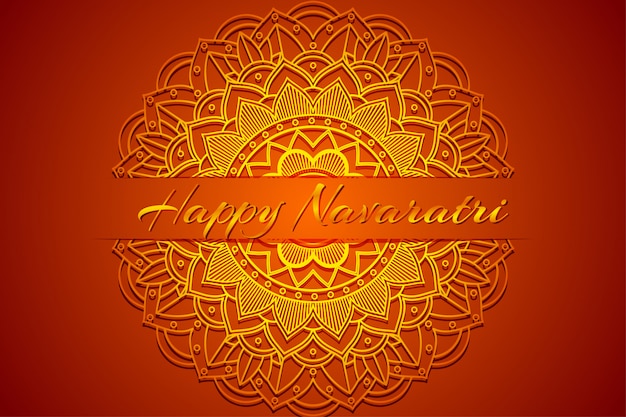 Vettore gratuito happy navaratri mandala