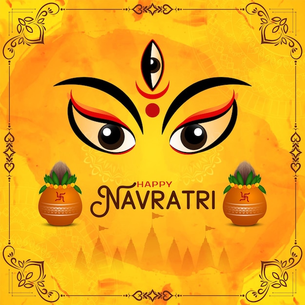 Free vector happy navratri festival celebration background design vector