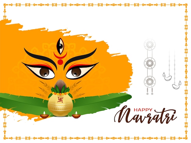 Free vector happy navratri hindu festival beautiful background design vector