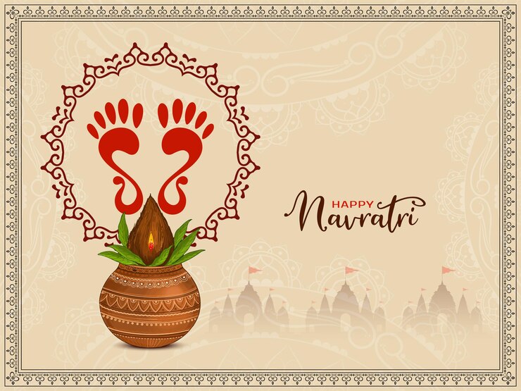 Free Vector happy navratri indian festival celebration card design
