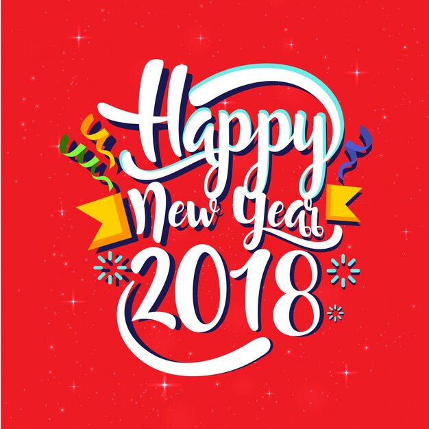 Happy New Year 2018 Celebration Card